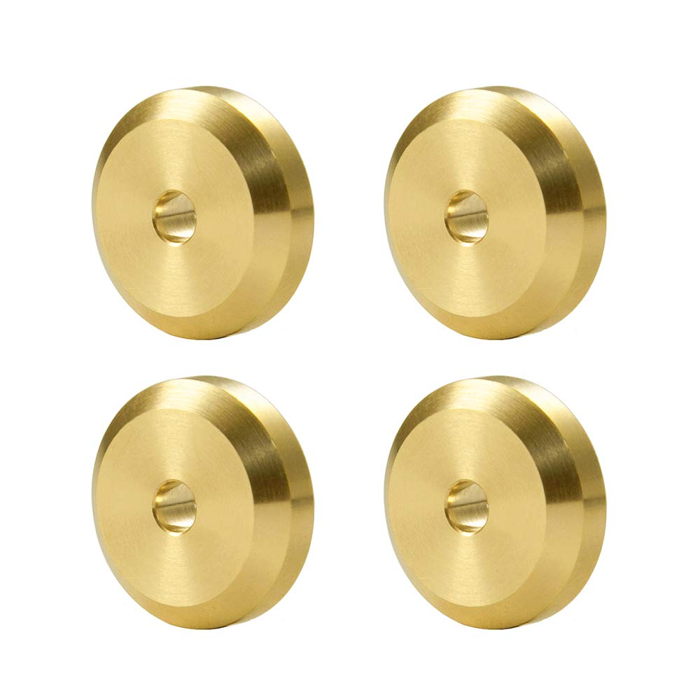 COOWOO Extended Wheel Weight Hex Hub Adapters Upgrade Parts for 1/24 SCX24 RC Crawler Cars (Set of 4) - Brass, Precision CNC Machined, Enhanced Stability, Traction, and Durability