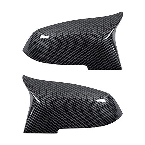 amopacorp Pair Door Rearview Mirror Carbon Fiber M5 Style Side Mirror Cover Cap Compatible with BMW F10 F11 F18 F01 LCI