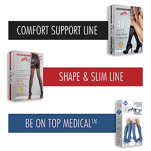 BeOnTop Bas De Contention Femme 70 Den 1pz - Chaussettes De Contention Femme Graduée, Chaussettes Hautes Femme 17-18 Mmhg, Mi Bas Femme Comfort Support Line - Made In Italy – vue 5