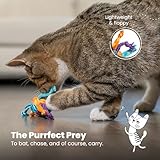 Petstages Tons of Tails - Zahnpflege-Katzenspielzeug mit Katzenminze - Spielzeug mit Bändern - Mehrfarbig
