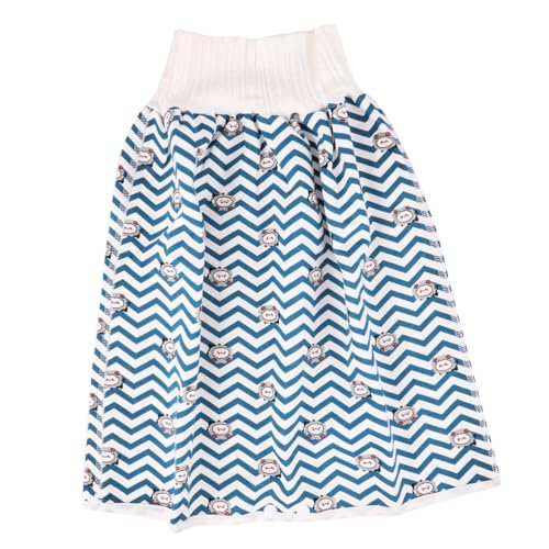 BESTonZON Falda Pañal de Cintura Alta para Bebés Transpirable y Resistente Entrenamiento Cómodo y Fácil Limpieza Diseño Portátil Blanco y Azul