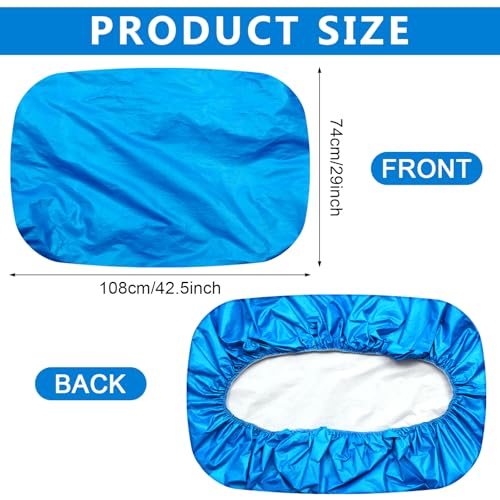Image of BBTO 2 Pcs Car Seat Sun Shade Covers Baby Car Seat Coolers Protector Reflective Carseat Sunshade Infant Shield Heat UV Sunlight Keep Baby Toddler Child Cool Travel Safety(Classic,Blue)