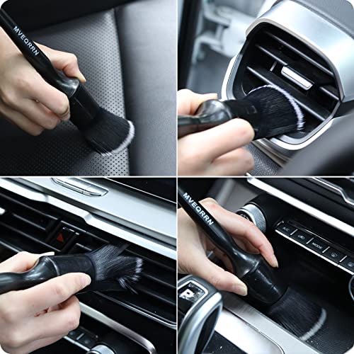 MVEQRRN 6pcs Car Detailing Brush Set-2pcs Boars Hair Car Detailing Brushes,2pcs Ultra Soft No Scratch Detailing Brush for Air Vent,Leather Seat 2pcs Detail Brushes car Detailing for Interior Exterior by MVEQRRN - Image 5