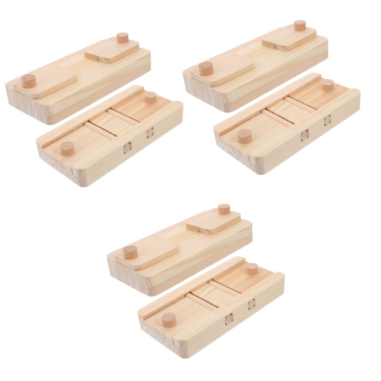 Kisangel 6 Piezas De Juguetes De Forrajeo De Madera Comida para Hámster Juguete Oculto Pequeñas Golosinas para Hámster Jaula para Juguete para Esconder Comida para