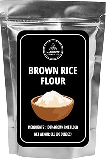 Naturevibe Botanicals Brown Rice Flour 5 lb | Whole Grain Gluten-Free Fl...