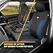 CAT Flexfit Black Blue Seat Covers for Cars, Trucks, & SUV - (2) Front Car Seat Cover Front Seat Protectors - Airbag Compatible Seat Covers for SUV Interior Covers & Truck Seat Cover Car Accessories