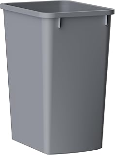 35 Quart Plastic Trash Can, Under Canbinet Waste Bin, 9-Gallons Slim Tra...