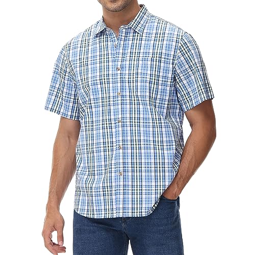 Amazon.com: MCEDAR Slim Fit Plaid Button Down Shirts for Men