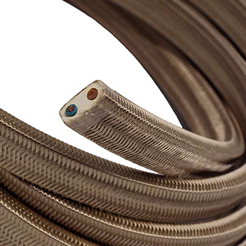 Creative Cables Lichterketten-Kabel – 1 Meter, Goldfarben Mit Textilgewebe, Für DIY-Beleuchtung