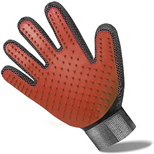SSRIVER Haustier Fellpflegehandschuh - Sanfte Enthaarung und effiziente Massage für Hunde, Katzen und Pferde - Pet Mitt mit Bürsten für kurzes und...