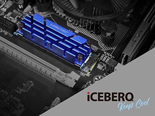 Image of Vantec ICEBERQ M.2 NVMe /SSD Heat Sink with Thermal Pad (HS-NVME150-BL, Blue)