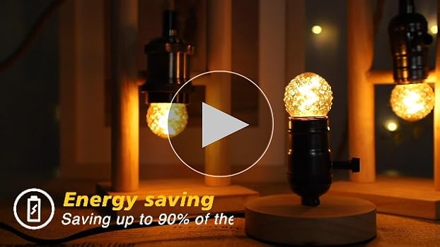 Grensk E26 Low Watt LED Amber Light Bulbs 10Watt, 1W Mini Globe