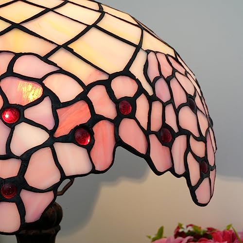 Wecrejoni 1745154 Tiffany Lamp Bedside Table Lamp-Nightstand,Stained Glass Lamp For Bedroom Dorm Living Kitchen, Aesthetic Cute Home Decor Gift thumb #6