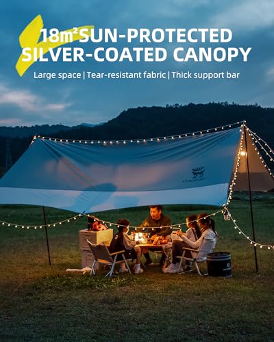 Carpa playa camping 10-12 personas 13.78x14.1ft impermeable miniatura 2