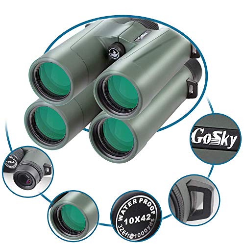Gosky 10x42 Fernglas für Erwachsene, Ultra HD Professional Fernglas für Vogelbeobachtungsreisen Stargazing Jagdkonzerte… – Bild 4