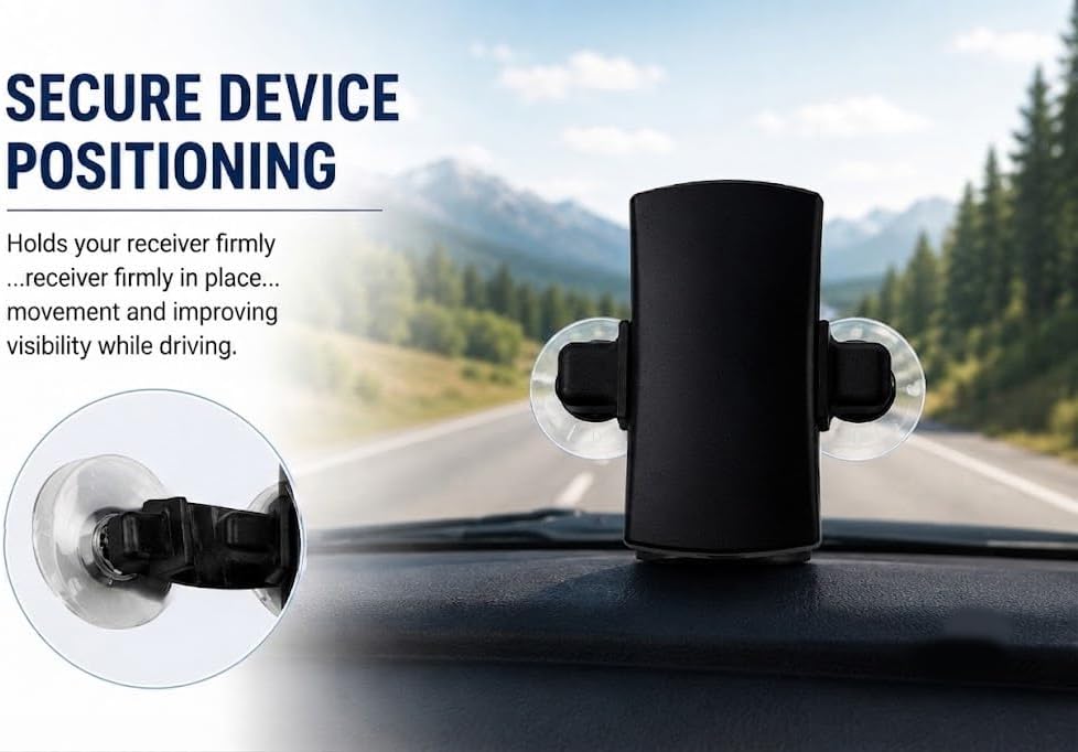 Suction Cup Mount Holder Compatible with Garmin GLO 2 GPS Receiver, Dashboard Windshield Mount Bracket, Stable Car Navigation Holder with Strong Grip (Black) image 4