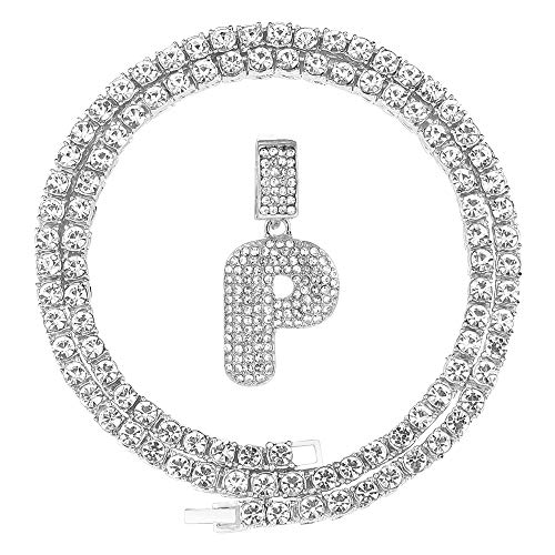 FW Jewelry Colgante de letras de burbujas de plata u oro para...