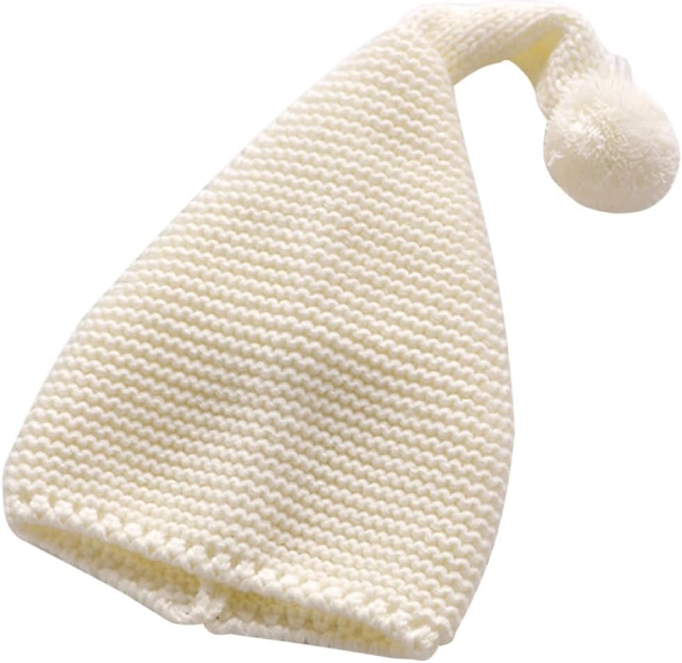 NOLITOY Santa Hat Beanie Newborn Hats Jackets Cap Cookie Beanies Pet Beanie Holiday Slouch Christmas Plush Chapeau White