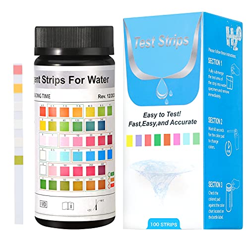 VavoPaw Aquarium Test Strips, Aquarium Water Test Strips, 100 Strips 6 in 1 Fish Tank Test Kit for Testing Freshwater Saltwater Pond Nitrite Chlorine Carbonate Hardness(GH & KH) and pH