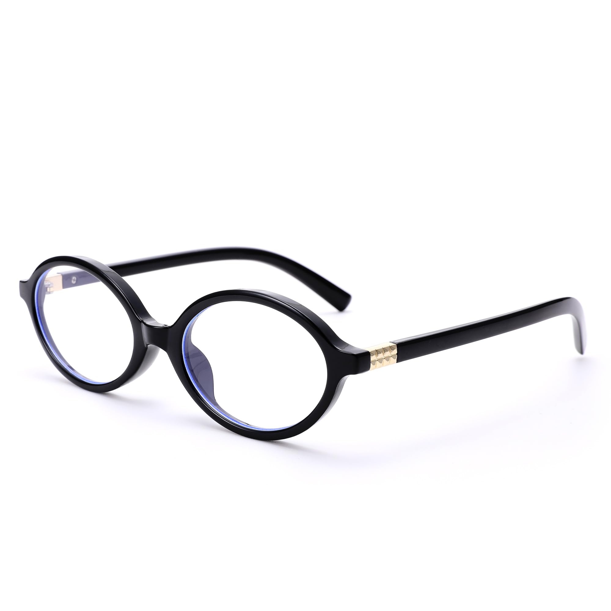 SCVGVER Lunettes ovales à lumière bleue pour homme et femme - Tendance - Clair - Mignon - Lumière bleue - Lunettes de lecture - Travail