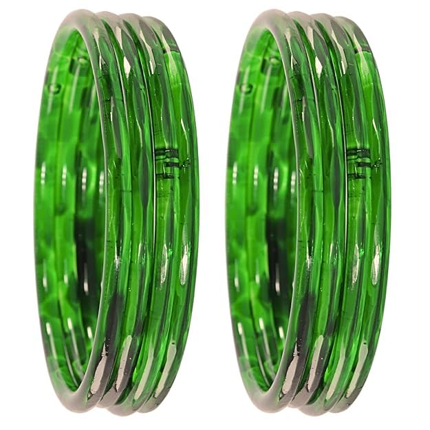 Women's Designer Plain Glossy JELLY Glass bangles kada Set For Women With Diamond Cut Design | Fancy Designer Glass Bangles | Traditional Chudi| Stylish Glass bangles Kada For Wedding - Set Of 8-image-35