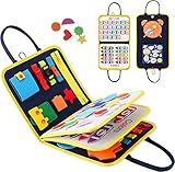 JUWUGU Busy Board für Kinder-Montessori Lernspielzeug ab 1 2 3 4 5 Jahre,Motorik Spielzeug Activity Board, Sensorik Spielzeug für Fähigkeiten und Selbst Anziehen, Geschenk für Jungen und Mädchen(21)…