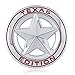 DSYCAR Diameter 3" 3D Metal TEXAS EDITION Star Car Emblem Bagde For JEEP Dodge Mercedes BMW Mustang Ranger Volvo Chevrolet Nissan Mazda Audi VW Ford Fiesta Honda Toyota Highlanger (Silver Red)