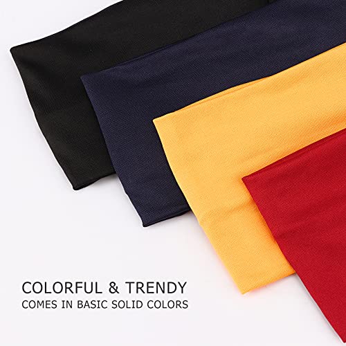 Image of DRESHOW 8 Pack Headbands for Women Yoga Knotted Headbands Elastic Criss Cross Hair Accessories Sports Head Wrap Non Slip