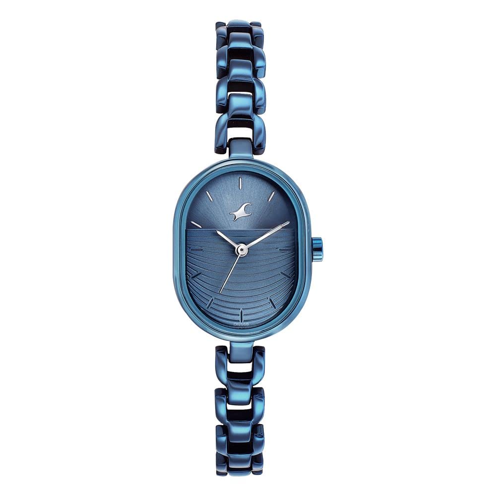 Fastrack Style Up Blue Dial & Band Metal Strap Analog Watch for Women-NS6258QM01 (B0BSFQJ7CW) Amazon Price History, Amazon Price Tracker