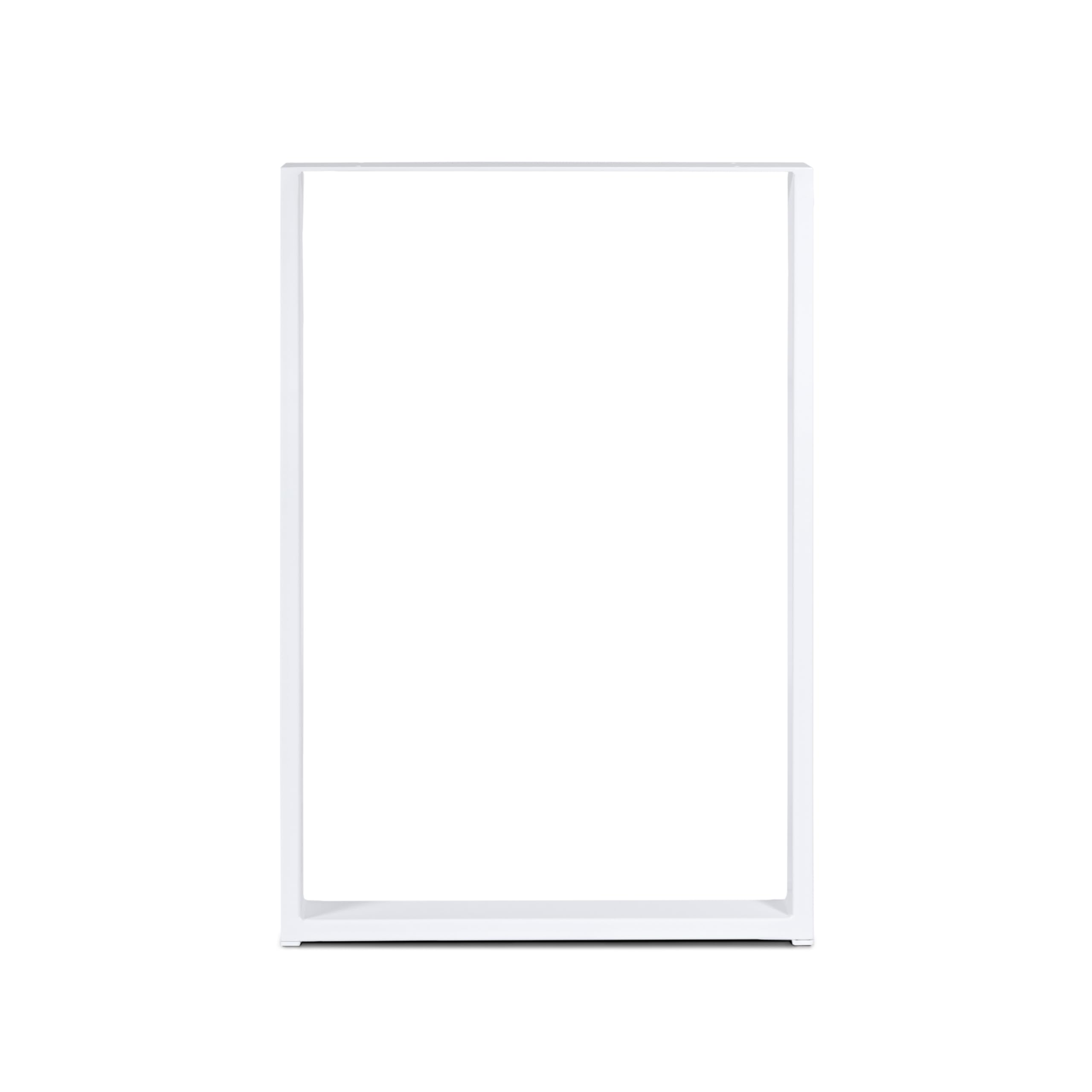 Magnetic Mobel 2 gambe da tavolo in metallo per scrivania, tavolo da pranzo, piedini per mobili, supporto da tavolo (50 x 72 cm, bianco, profilo 6 x 2 cm)