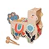 Manhattan Toy Musical Llama Houten Instrument voor Peuters met Maraca, Klammende Zadeltassen, Drumsticks, Wasbord en…