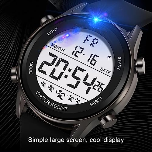 Reloj Cronógrafo Digital, Luminoso Multifunción Impermeable con Correa Rápida, Reloj Deportivo para Hombres y Actividades al Aire - imagen 7
