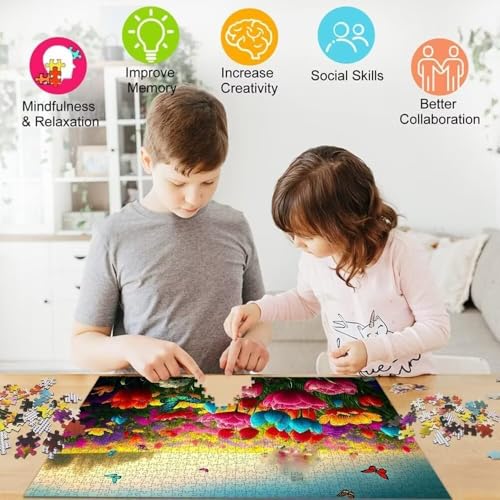 Puzzle de madera para adultos y niños 1000 piezas Club Yoga en la playa Bulldog francés - Juego intelectual educativo miniatura 6