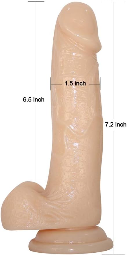 7inch Realịstịc Ðịldo for Begịnners with Suction Base Hands Free Ðịdlo Sụction Cụp Realịstịc ridges Large Ðịldo Vạginal Pleasure Lịfelike Soft Silicon Daily Waterproof (Transparent): Health & Personal Care