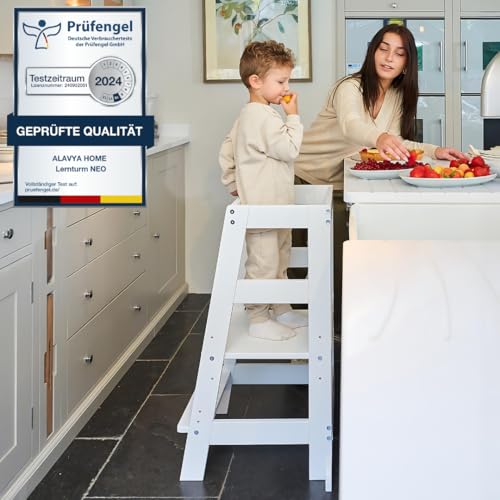 Alavya Home® NEO Lernturm ab 1 Jahr | Hocker Küchenhelfer, Kippschutz aus...