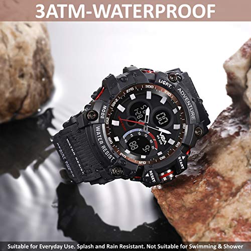 V2A Analog Digital 3ATM Waterproof Sports Watch for Men and Boys with