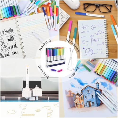 Image of 0.4 Tip Pen Set Compatible with Cricut Maker 3 /Maker 4 /Maker /Explore 3 /4 /5 /Air 2 /Air, Ultimate Fine Point Pen Set of 36 Pack Fine Point Pens for Writing, Drawing, DIY Crafts