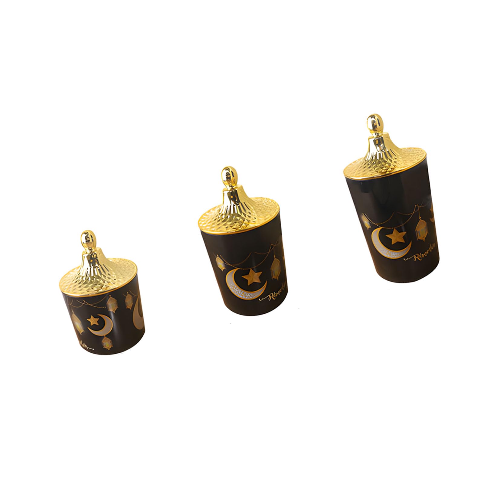 Buxuaaaa Of 3 ABS Hammered Closed Canisters Developed for Effective Food Conservation Strengthened Grip and Elegant Deck Home Settings Environmental Bottles