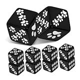 HONITANO 10stücke Harzwürfel Pfotenmusterwürfel Würfel Für Partyspiel Farbige Würfelset Tragbare Würfel Für Brettspiel Würfelmasse Brettspielwürfel