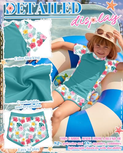 Image of Xaatren Girls 2 Piece Rash Guard Swimsuit