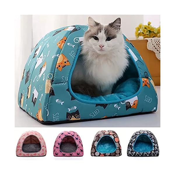 SLATIOM-Bed-For-Portable-Pet-Small-Dog-House-Kittens-Basket-Cushion-Pillow-Mat-Tent-Removable-Puppy-Nest-Cave-Cats-Beds-Color-C-Size-XL SLATIOM Bed - Comfortable and Stylish Pet Beds for Your Furry Friend