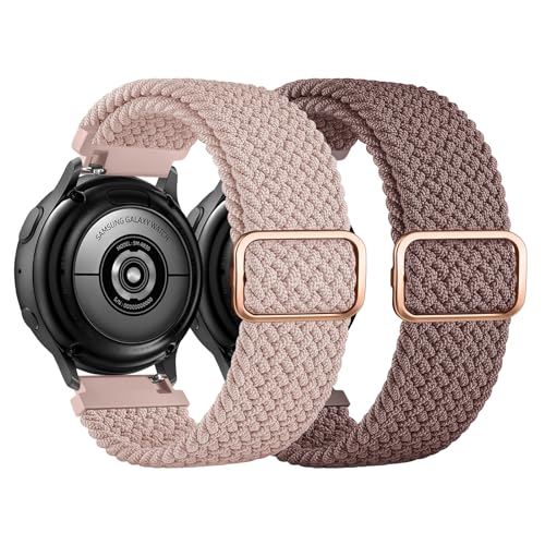 AK 2 Stück Ersatzarmband Kompatibel mit Samsung Galaxy Watch 6/5/4 40mm 44mm/Galaxy Watch 3 41mm/Active 2 44mm 40mm, 20m...