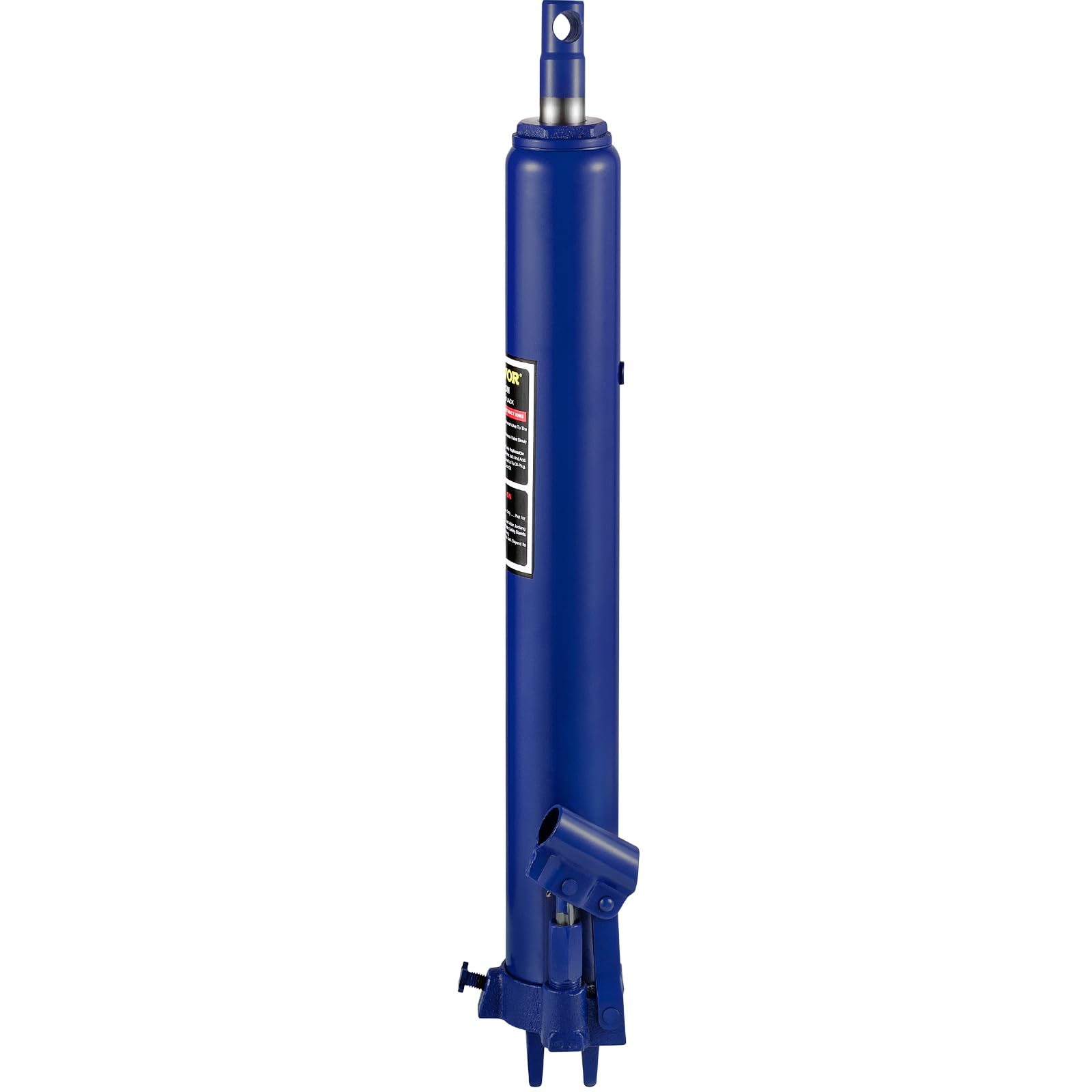 VEVOR Cric idraulico a pistone lungo, capacità 8 tonnellate, con pompa a pistone singolo e base a forcella, per gru da garage/negozio, paranco di sollevamento motore, blu