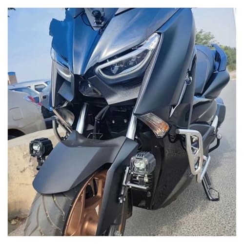 Pare-chocs moto XMAX 300 argent en acier renforcé avec cage de protection premium