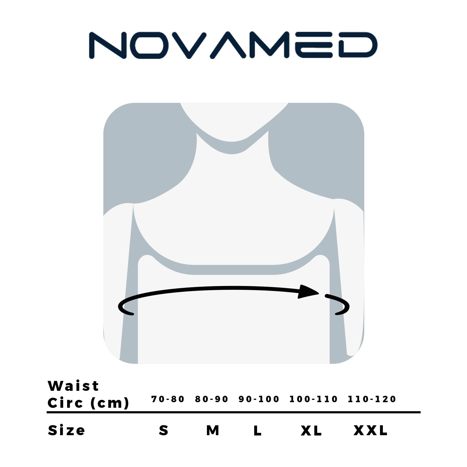 NOVAMED Brustkorsett mit Hosenträgern – ideal für die postoperative Regeneration, gebrochene Rippen und Brustbein