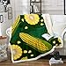 Fresh Corn Flannel Fleece Blanket for Couch Sofa 3D Ripe Corn Cobs Printed Throw Blanket Exotic Style Design Bed Throws for Kids Boys Girls Lightweight Fuzzy Blanket, Throw Size (50 x 60 Inches)
