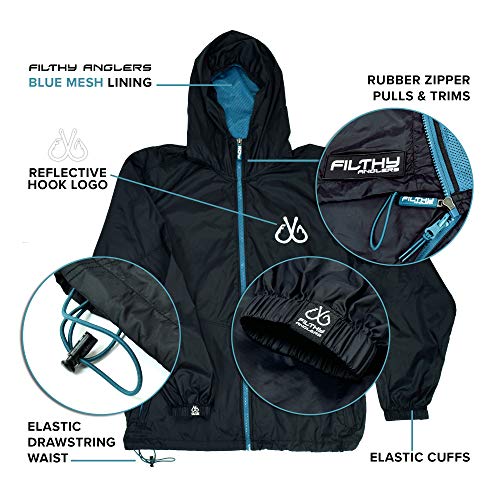 Filthy Anglers Fishing Ultra Light Windbreaker Jacket for Men & Women : Packable Lightweight : Water Resistant2