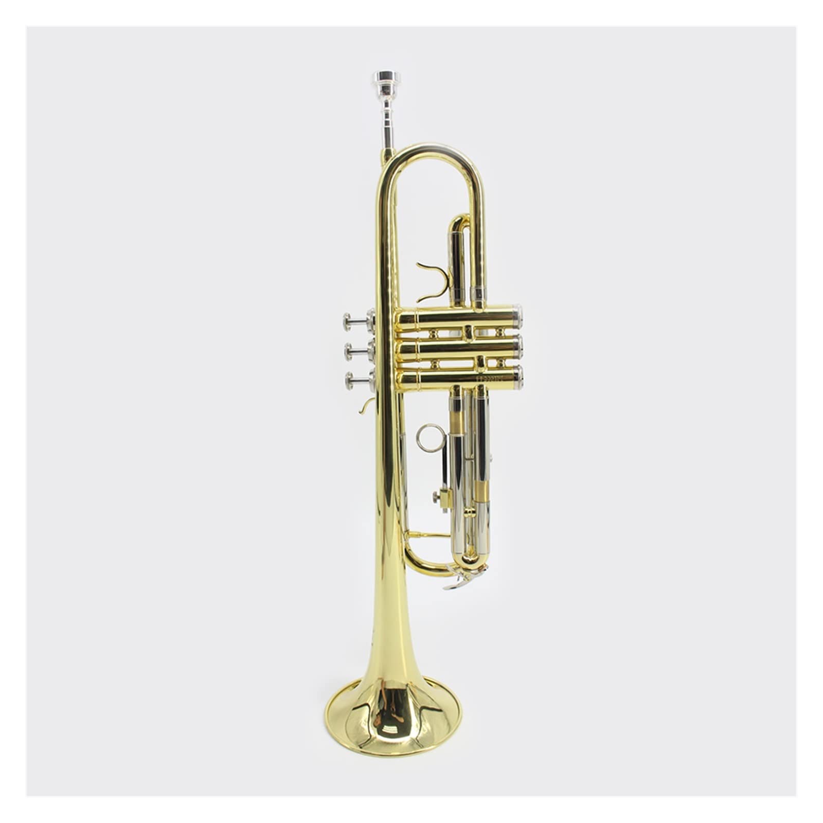 VSOLS Trompete BB Flache Messinginstrumente mit Mundstück von Case Handschuhen (Color : Gold)