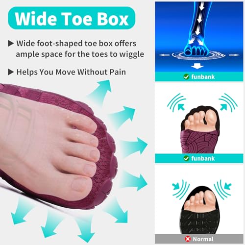 Image of Barefoot Shoes Women Men Minimalist Zero Drop Wide Toe Box Water Shoes Hiking Barefoot Footwear Unisex Sneakers for Workout Cross-Trainer Walking Running Camping Beach Weightlifting Grounding Sport