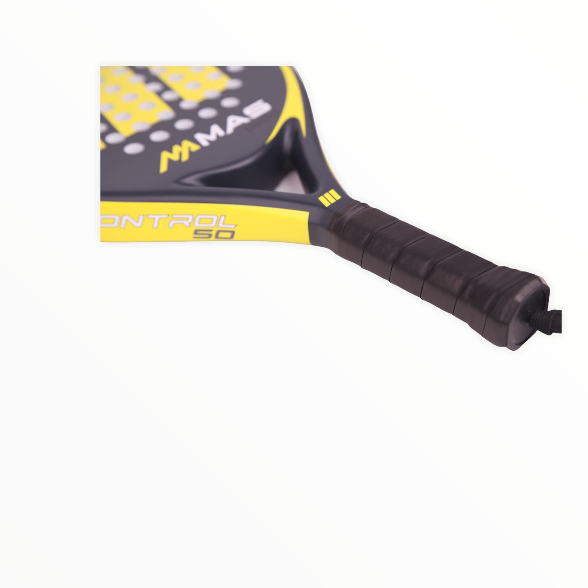 KONTROL 50, Racchetta da Padel, Giallo/Ardesia, Rivestimento 50% in Fibra di Carbonio, Custodia Inclusa